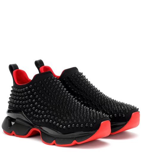 christian louboutin spikes black|christian louboutin spike sock shoes.